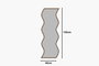 Hanah Home Espejo flotal-e Blanco y Nogal 40x120x2.2 cm
